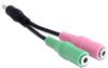 DELOCK Klinke Adapter 3,5mm 4Pin -> 2x 3,5mm St/Bu