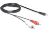 DELOCK Audiokabel  3,5mm stereo -> 2x Cinch St/St 5.00m