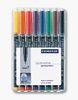Staedtler 318 WP8 permanente marker Zwart, Blauw, Bruin, Groen, Oranje, Rood, Violet, Geel 8 stuk(s)