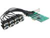 DELOCK PCI Expr Card 8x D-Sub9 RS-232 ext +LowProfile