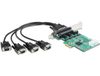 DELOCK PCI Expr Card 4x D-Sub9 ext +LowProfile