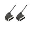 LogiLink Scart - Scart, 3m SCART-kabel SCART (21-pin) Zwart