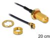 DeLOCK 88746 coax-kabel 0,2 m Zwart