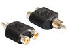 DELOCK Cinch Adapter 2x Cinch -> 1x Cinch Bu/St