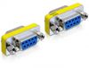 DeLOCK 65008 tussenstuk voor kabels Sub-D9 Blauw, Zilver