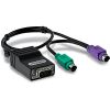 Trendnet TK-CAT5P PS/2-kabel 0,4 m 2x 6-p Mini-DIN Zwart
