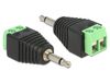 DeLOCK 65528 tussenstuk voor kabels 3.5mm Zwart, Groen, Zilver