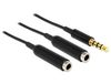 DeLOCK 65575 audio kabel 0,25 m 3.5mm 2 x 3.5mm Zwart