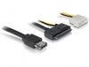 DeLOCK Cable eSATAp / SATA 22pin SATA-kabel 1 m Zwart