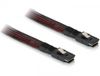 DeLOCK M/M SAS Cable 0,1 m Zwart, Rood