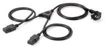 Equip Y-Netzanschlusskabel Schuko->2xIEC C13 St/Bu 1.80m PVC