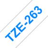 Schriftbandkassette Brother 36mmx8m weiß/blau    TZE263