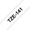 Schriftbandkassette Brother 18mm farblos/schwarz   TZE141