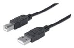 MANHATTAN USB Kabel A -> B St/St  1.80m schwarz