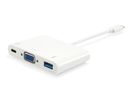 Equip Dock  3-1 USB-C->VGA,USB-A,60W USB-C             0.15m