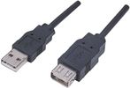 MANHATTAN USB Kabel A -> A St/Bu  1.80m schwarz Verl.