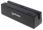 MANHATTAN Magnetkartenleser USB drei Spuren Leser   schwarz