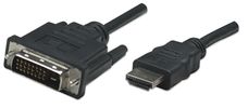Manhattan 322782 video kabel adapter 1 m HDMI Type A (Standaard) DVI-D Zwart