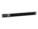Equip 19" Steckdosenleiste CEE7/7 90°->12xIEC 60320 C13 Alu.