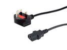 Equip Stromkabel UK-BS1363  ->C13 St/Bu   schwarz  3.00m PVC Polybeutel