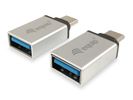 Equip Adapter USB-C->USB-A3.0           St/Bu     2Stk  Alu.