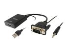Equip Adapter HD15->HDMI-A/3.5mm/USB-A  St/Bu +Audio schwarz