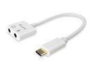 Equip Adapter USB-C->2x3-Pin 3.5mm St/Bu       0.15m    weiß