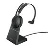 Jabra Headset Evolve2 65 MS Mono, inkl. Link 380a & Ladesta.