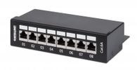 INTELLINET 8-Port Cat6a Patchpanel FTP Desktop schwarz
