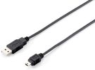 Equip Kabel USB-A2.0->Mini-B            St/St  1.80m schwarz Polybeutel