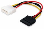 Equip Stromkabel SATA 15-Pin->5.25        schwarz  0.15m PVC Polybeutel