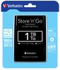 Verbatim 6.3cm (2.5")   1TB USB 3.0 Store'n Go Black retail