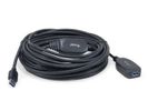 Equip Kabel USB-A3.0->A Akt. Erweiter.  St/Bu 10.00m schwarz