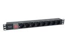 Equip 19" Steckdosenleiste IEC320 C14->8xSchuko+Switch  Pla.