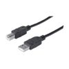MANHATTAN USB Kabel A -> B St/St  1.80m schwarz