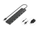 CONCEPTRONIC 7-Port Hub USB-A2.0->7xA2.0/DC       m.Netz. sw
