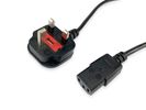 Equip Stromkabel UK-BS1363  ->C13 St/Bu   schwarz  2.00m PVC Polybeutel