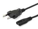 Equip Stromkabel 2pin Euro  ->C7  St/Bu   schwarz  3.00m PVC Polybeutel