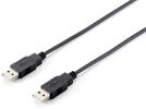 Equip Kabel USB-A2.0->A                 St/St  3.00m schwarz Polybeutel