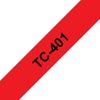 Schriftbandkassette Brother 12mm rot/schwarz   TC401