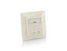 Equip Cat6a Unterputzdose+Frontplatte 2xRJ45 45°5Stk RAL9010