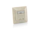 Equip Cat6a Unterputzdose+Frontplatte 2xRJ45 45°5Stk RAL1013