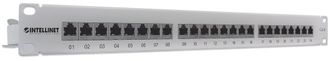 INTELLINET Patchpanel 1HE 24-Port Cat6  FTP grau