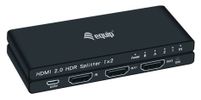 Equip HDMI2.0 2-Port Splitter Ultra Slim 4K/ 60Hz    schwarz