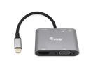 Equip Dock  5-1 USB-C->HDMI,VGA,USB-A,AUX,100W USB-C   0.15m