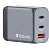 Verbatim GNC-65 GaN Charger 3 Port 65W USB A/C (EU/UK/US)