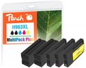 Peach PI300-1032 inktcartridge 5 stuk(s) Compatibel Hoog (XL) rendement Zwart, Cyaan, Roze, Geel