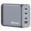 Verbatim GNC-200 GaN Charger 4 Port 200W USB A/C (EU/UK/US