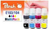 Peach Patrone Epson 103/104 MultiPack bk,c,m,y remanufactured