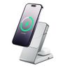 Alogic Ladegerät univers. 2in1 mit Halterung MagSafe+QI weiß